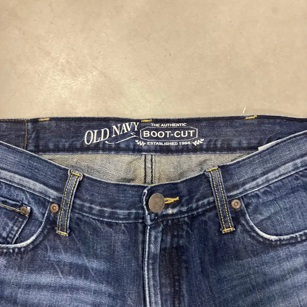 Y2K old navy patchwork bootcut Jeans 36x27